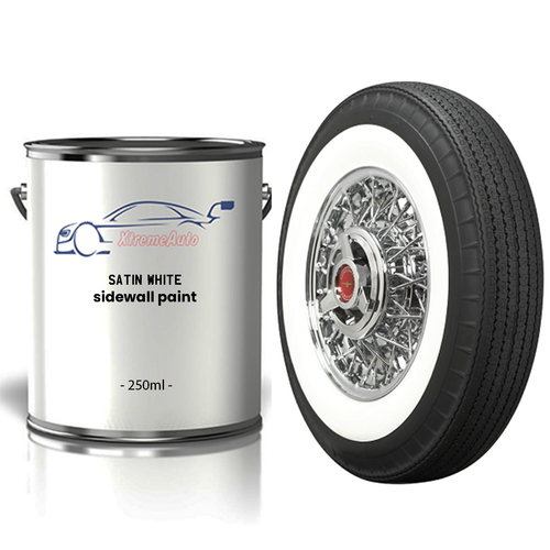 1 x 250 White Wall Tyre & Mud Flap Paint Classic Car Van Truck Hot Rod