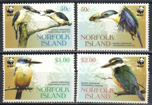 Timbre Norfolk Island 832-835 - Kingfisher-WWF - Photo 1 sur 1
