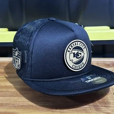 Kansas City Chiefs Black snapback hat Foam Trucker Hat