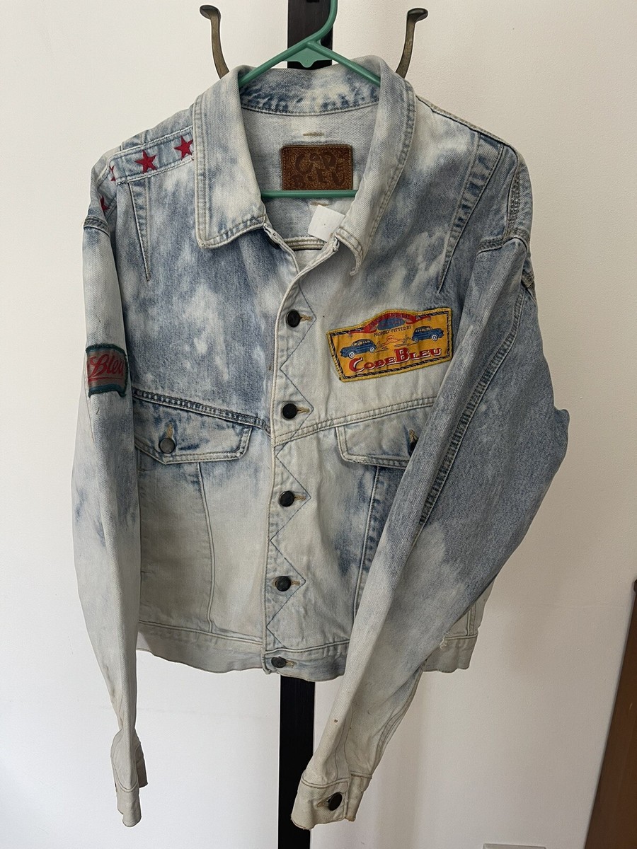 Vintage 80s 90s Code Bleu Patches Club Denim Jean Jacket | eBay