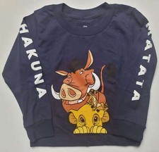 Disney The Lion King Hakuna Matata Simba Timon Pumbaa Navy Blue T-Shirt Tee