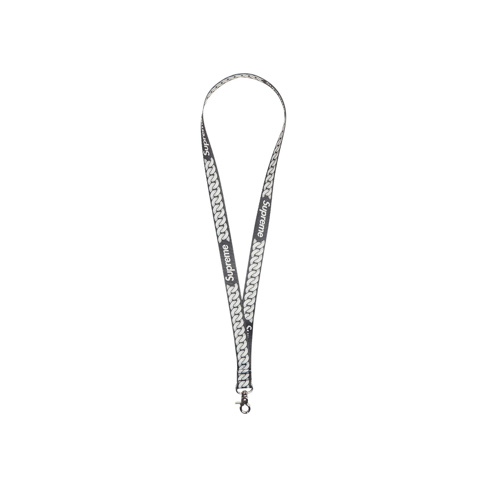 Porte clés Supreme Cuban Link Lanyard noir/noir