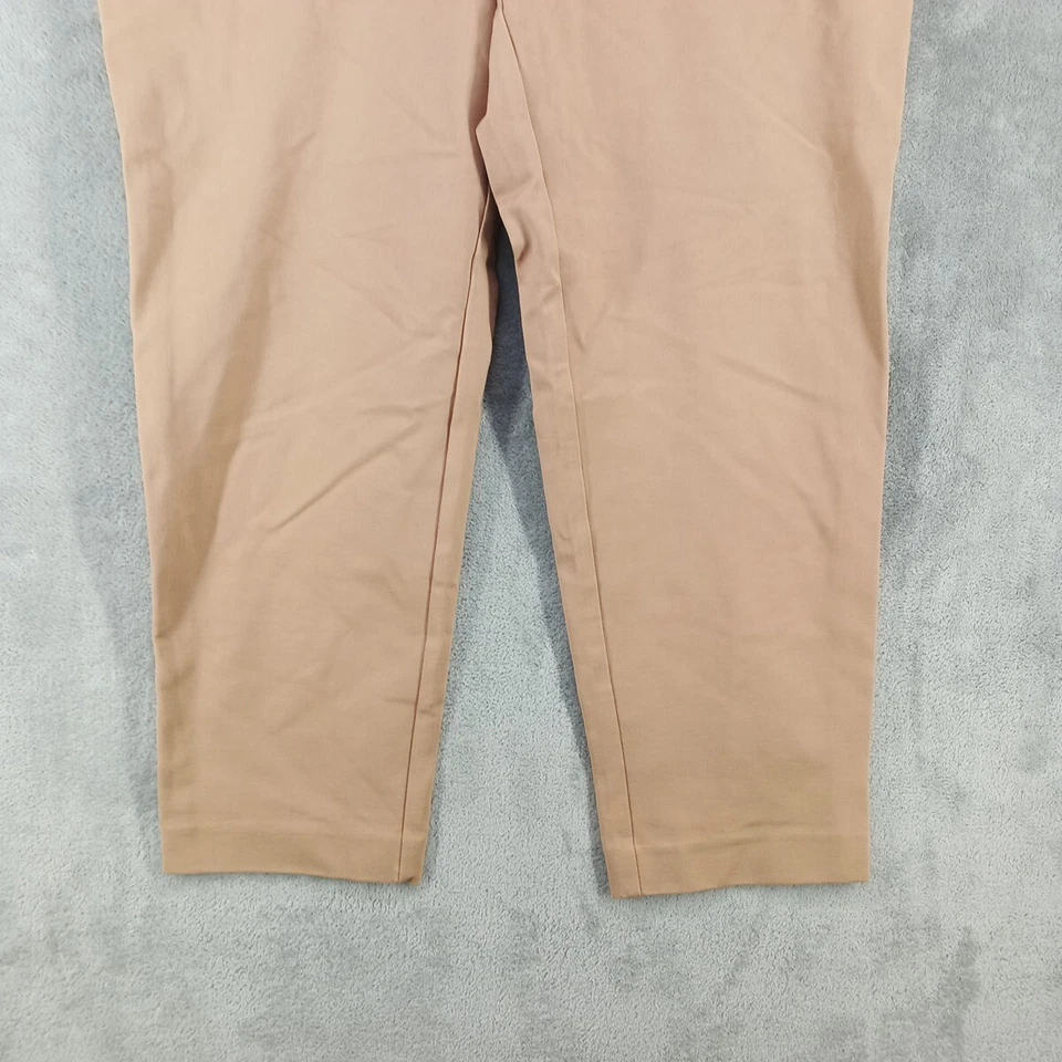 Liz Claiborne Tapered Pants Size 16 Women Casual Office Tan Knit W/ Pockets - Image 3 of 4