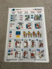 AIRTOURS INTERNATIONAL AIRLINES B 757 Safety Card