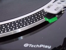 TechPlay IEP212 BLACK Leatherette Turntable Platter Mat Anti Static 29cm LP Size