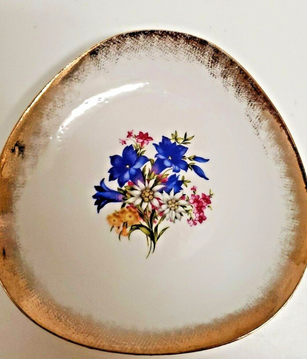 Cottier Freres Switzerland 花模様皿 アンティーク Vintage Cottier Freres 6.5