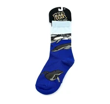 Bottlenose Dolphin Porpoise Collectible Socks Unisex Large Wild Habitat Blue