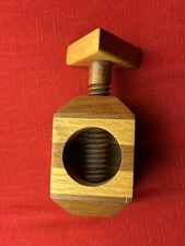 Danish MCM Mid Century Modern Teak SOLID WOOD Twist Screw Nutcracker Tool
