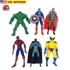 6 Pc Superhero Action Figures Set Marvel Avengers Toy Dolls Hero Cake Toppers
