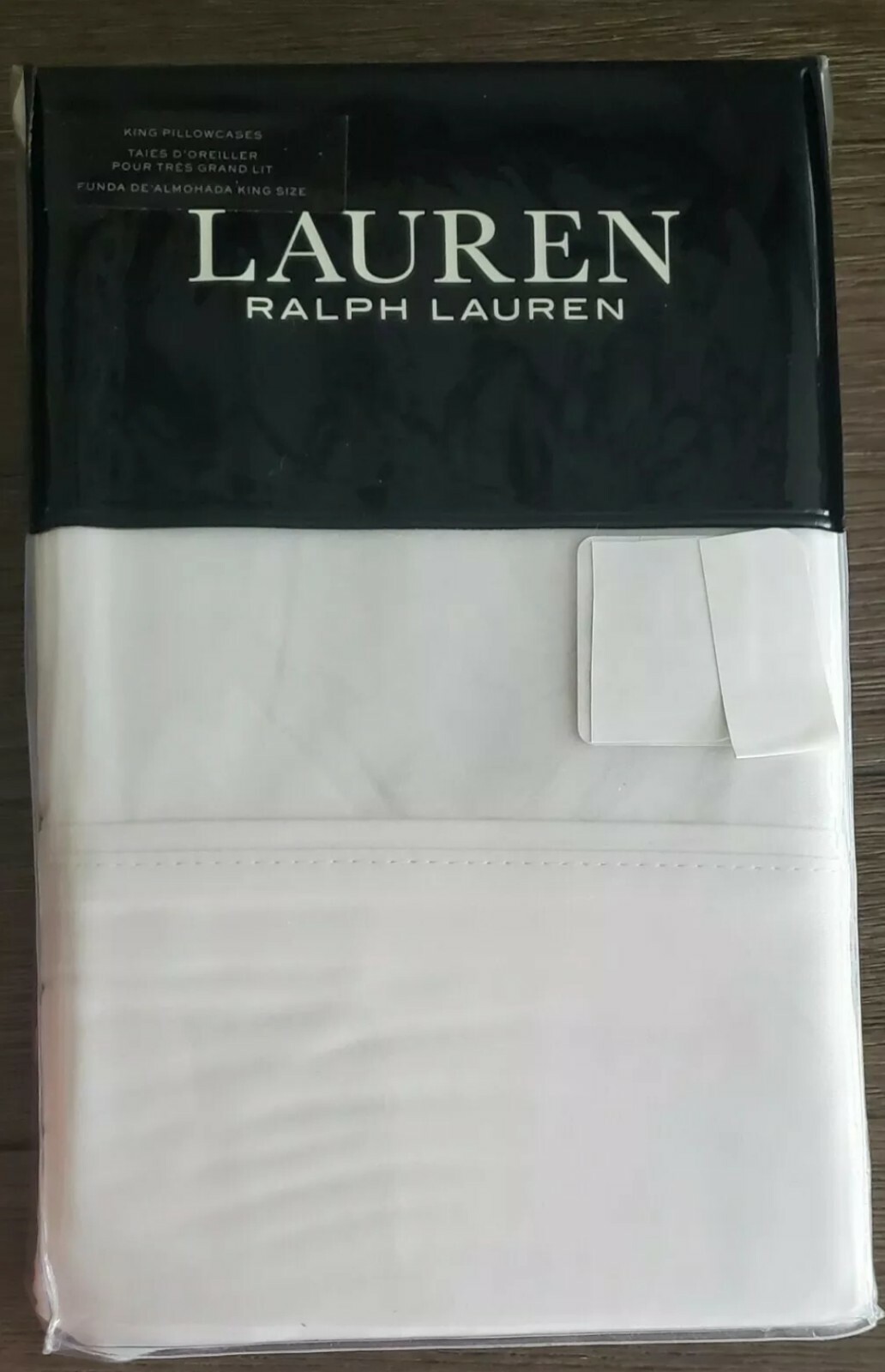 NWT Ralph Lauren Solid White Dunham Sateen King Pillowcase Set Pair 300
