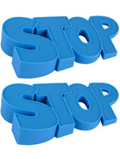 2 PACK Blue Rubber Door Stopper Teacher School Classroom Children Kids FUN Xmas