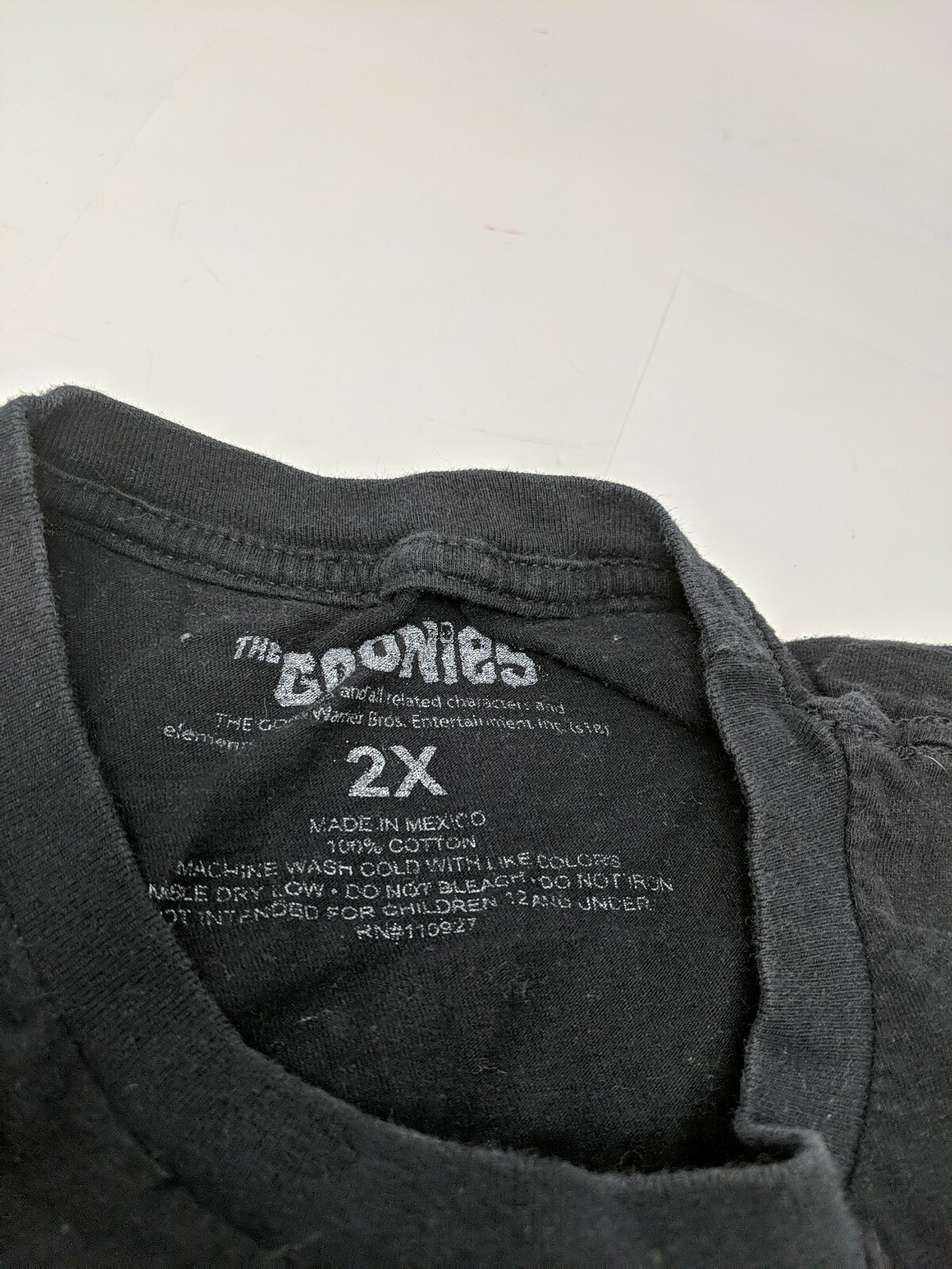 The Goonies Never Say Die Rare Official Asteria Skull T-Shirt Size Double Large image 6
