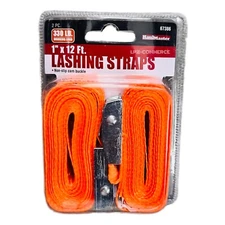 Haul Master 2 Pack Heavy Duty 1" x 12 Ft. 330 Lashing Straps