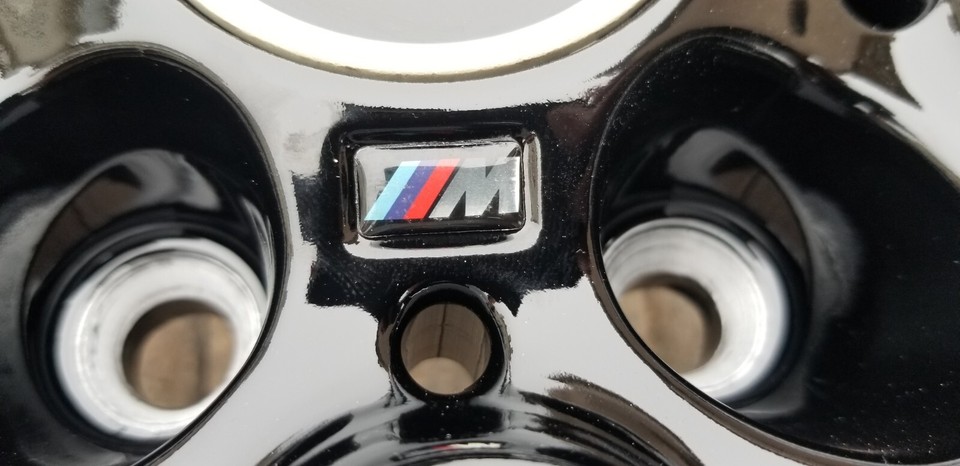 BMW E24 E28 M5 E39 OEM MPar 17" Staggered Style 66M Gloss Black Wheels ...