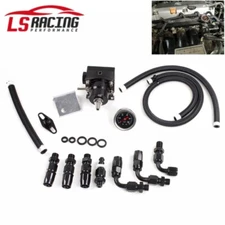 Racing Adjustable Fuel Pressure Regulator Kit Oil 0-100psi Gauge AN-6 Fitting