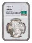 1882-S CAC NGC MS66+ MORGAN DOLLAR NICE TONING