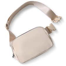 Beige Belt Bag Fanny Pack Everywhere Water Resistant Crossbody Waist Pack