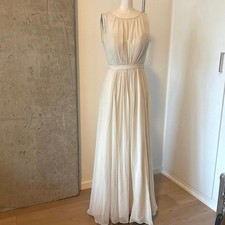 Jenny Yoo Collection 'Vivienne' Pleated High Neck Wedding Dress in Ivory Size 4