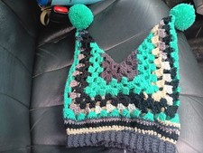 Jester, Mardi Gras, Crochet, Handmade, Gift, Beanie,