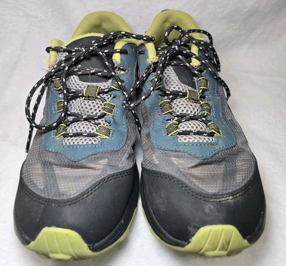 Sapatos de caminhada Merrell Moab Speed baixo impermeável verde cinza azul crianças meninos tamanho 5 - Imagem 4 de 4