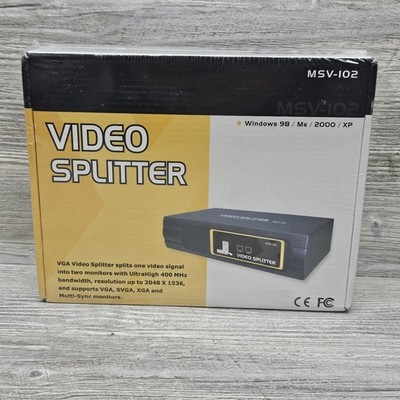 Monoprice MSV-102 VGA Video Splitter 2048x1536 Resolution For Multi-sync Monitor