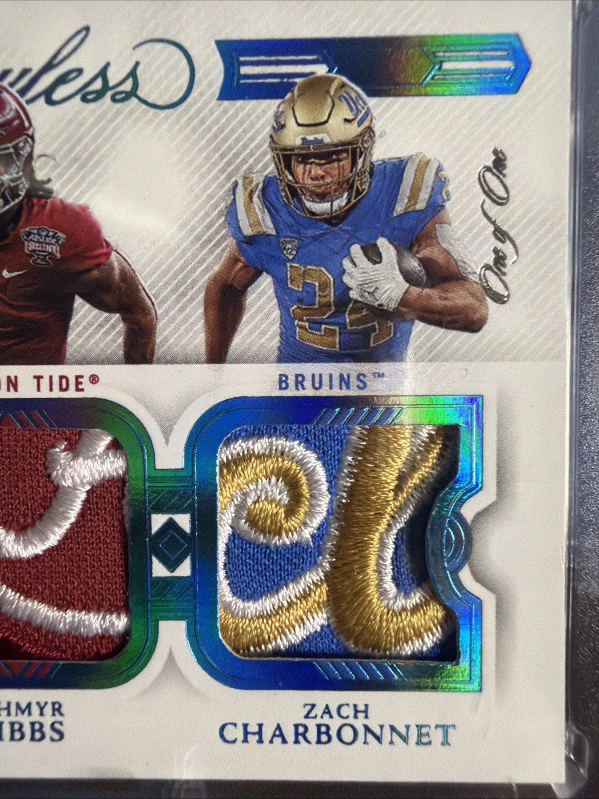 2023 Flawless College Bijan Robinson Gibbs Charbonnet Triple Patch Rookie #1/1! view 4