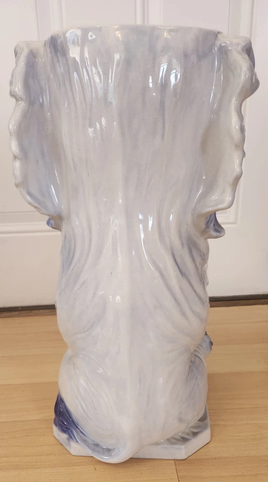 Soporte para paraguas elefante de cerámica vintage. Firmado 18,75" x 9" x 10" Foto 4 de 4