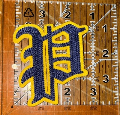 Ralph Lauren Polo Blue And Yellow Gothic P Patch Rugby