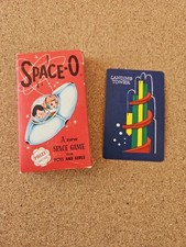 Vintage Space- O Outer Space Childrens Playing Card -LANDING TOWER- NEW