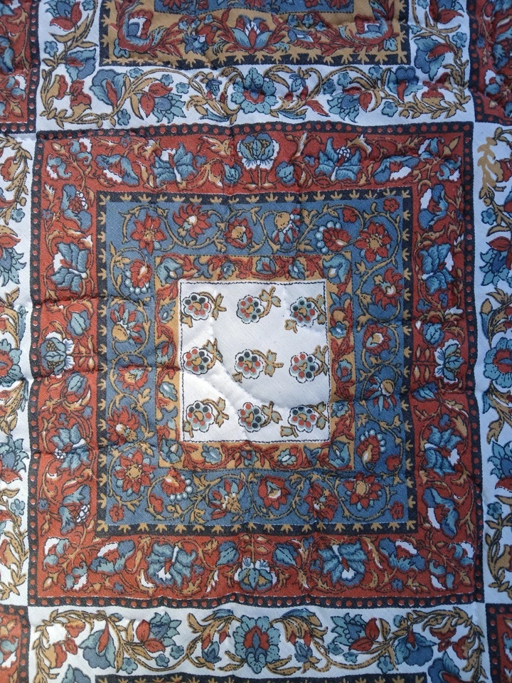 Полноразмерное одеяло с терракотовой подкладкой Pasley с цветочным рисунком - Изображение 4 из 4