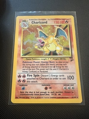 Pokémon TCG Charizard Base Set 2 Holo Unlimited Rare Card 4/130 | eBay