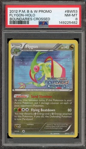 Pokemon Flygon Boundaries Crossed Holo Promo BW53 PSA 8