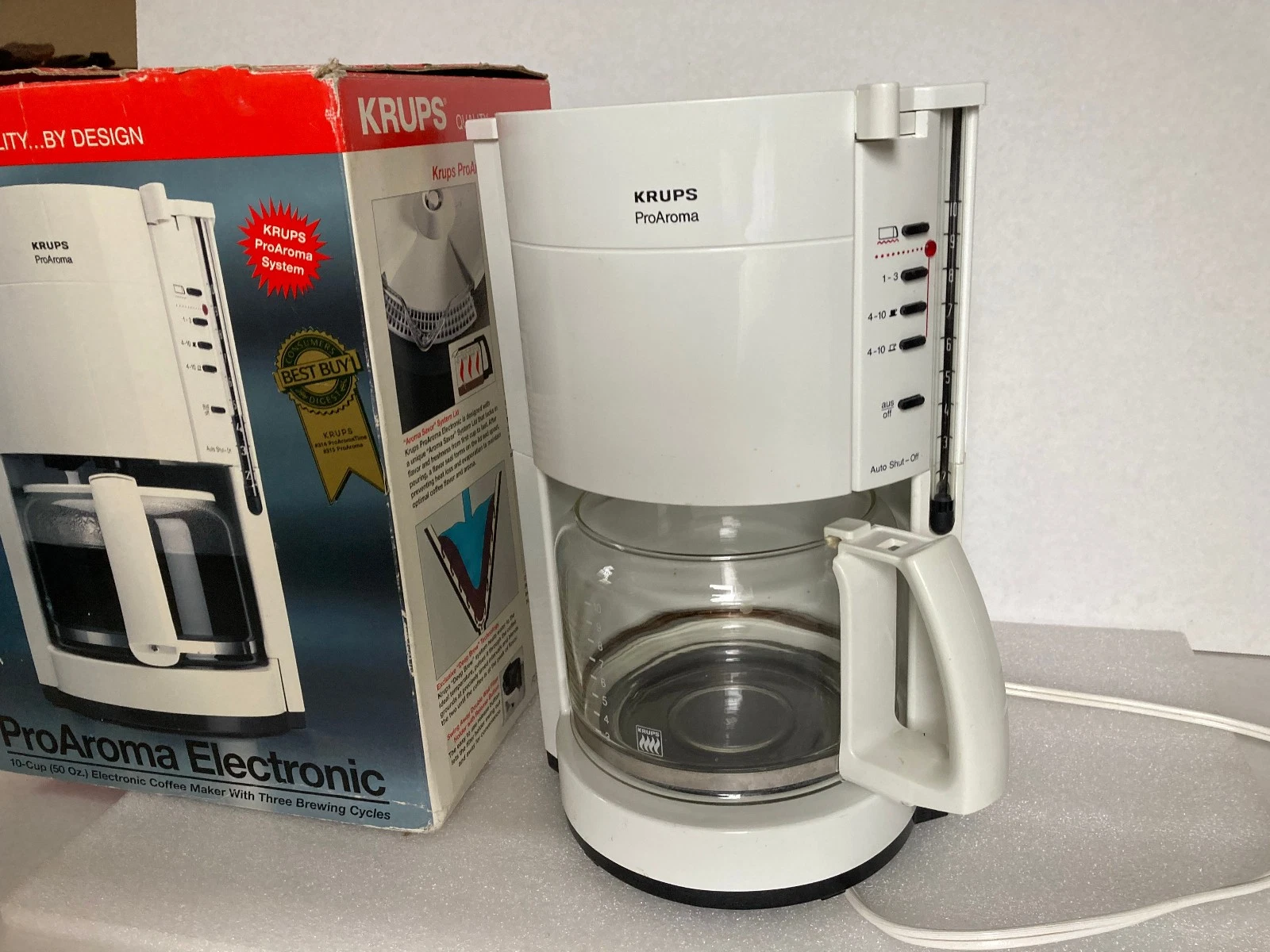 Krups ProAroma Sensor Electronic 10 Cup Programmable Coffee Maker Type 313