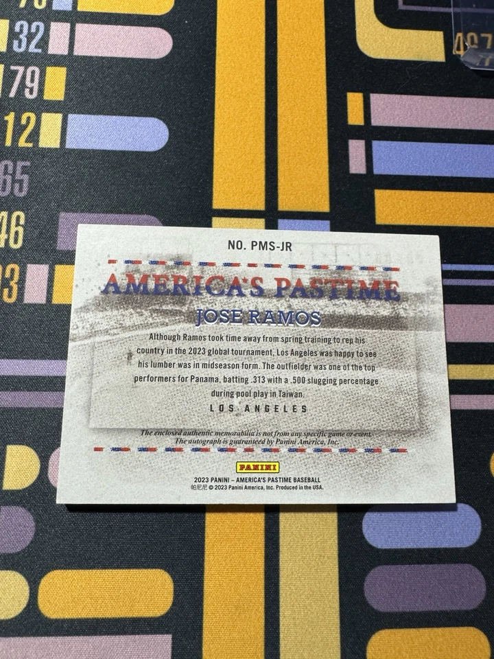 2023 Americas Pastime Jose Ramos Patch Autograph Auto /10 - Image 2 of 3
