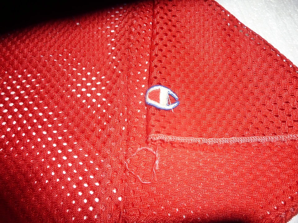 Camiseta de fútbol vintage de los 90 Champion Northwestern Trojans #58 malla roja L C-38 Foto 3 de 4