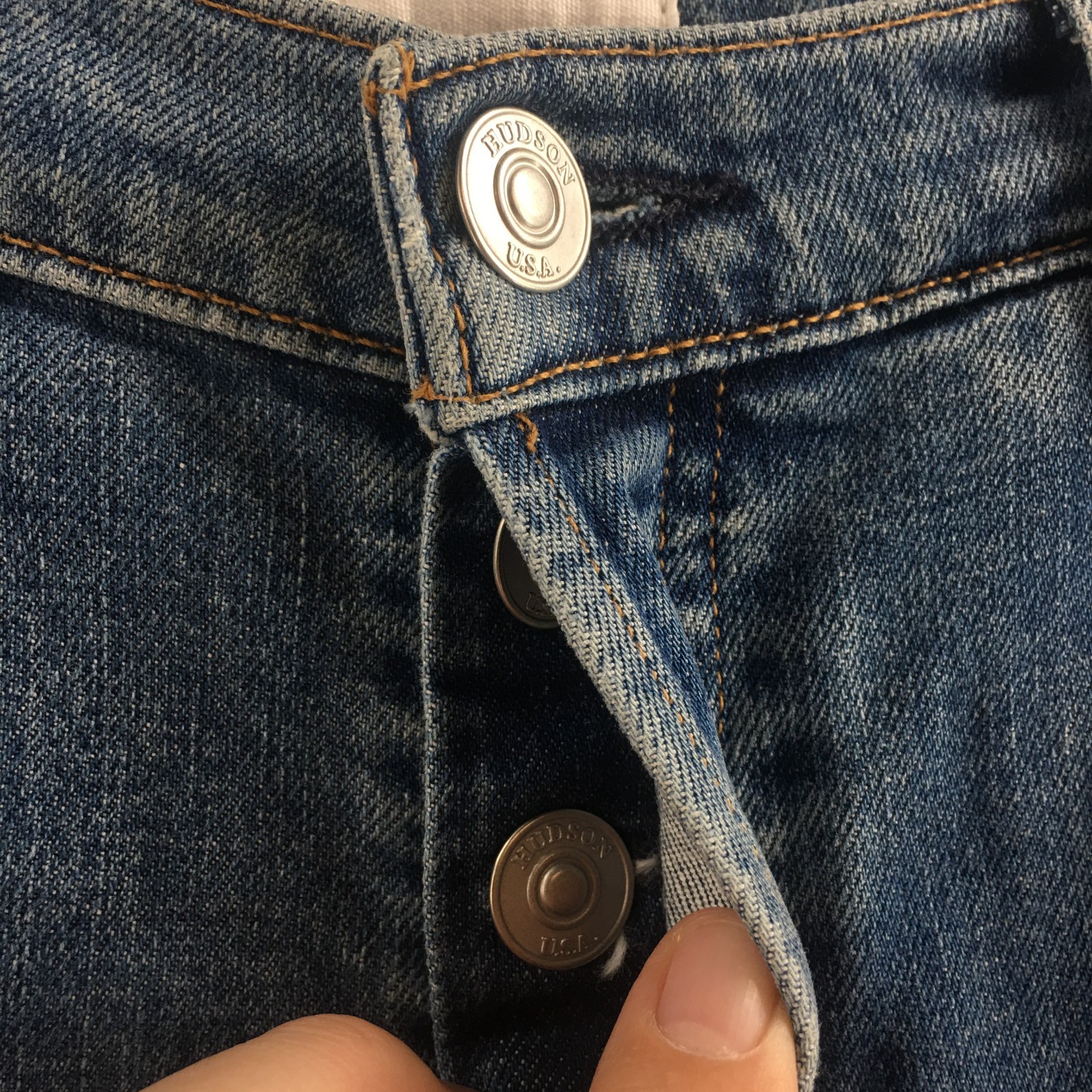 Hudson Luxe Crop Riley Relaxed Straight Jeans Womens 28 Blue Denim Button Fly