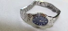 Vintage Seiko 1100-5319 Ladies Mechanical Watch Blue Dial Textured Bracelet