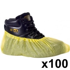 100 x Shoe Covers Overshoes Disposable Plastic Waterproof Boot Protect Carpet