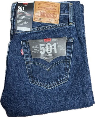 Levis  501 Herren Denim Jeans Original Fit Unterteil Straight Leg Hose Jeans NEU