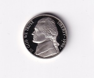 1998 S Proof Jefferson Nickel 5c Coin from Proof Set #564