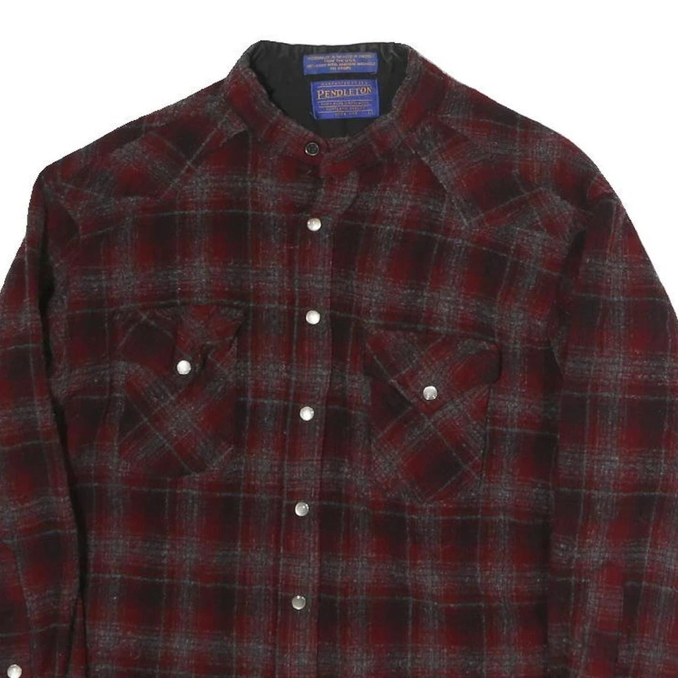 PENDLETON Mens Red & Grey Check Shirt L Button Up Cotton Casual - Image 2 of 4