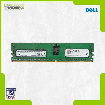 HNDJ7 Dell 16GB PC4-19200 DDR4-2400MHz ECC REG 2Rx8 Memory