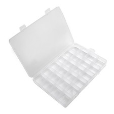 UK-24 Compartments Transparent Plastic Storage Box Electronic Component Parts