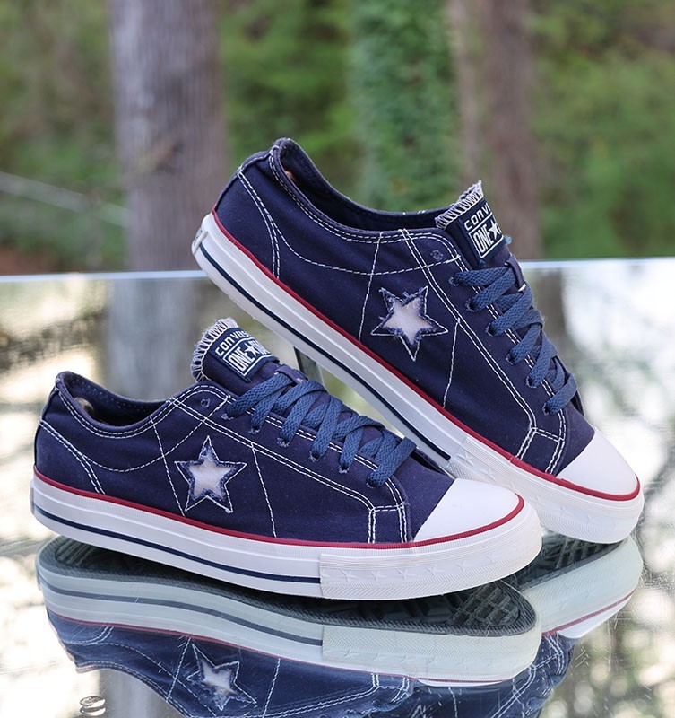 Converse One Star Low Blue Denim 2010 Men's Size 8.5 Custom