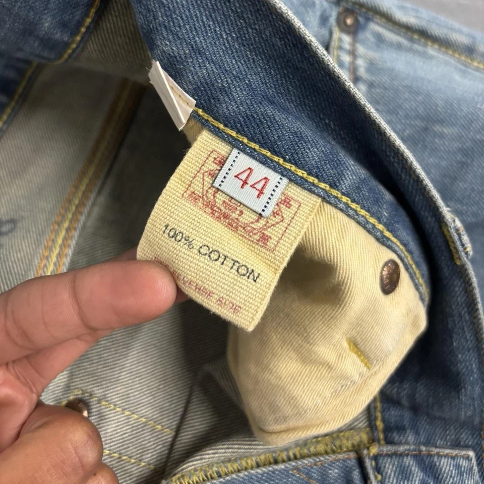 Jeans vaqueros holgados vintage Evisu doble parche Y2K Skater talla 44 Foto 3 de 4