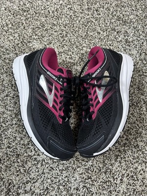 Brooks Addiction 13 Women's Size 6 2A (Narrow) Running Shoes Black Pink