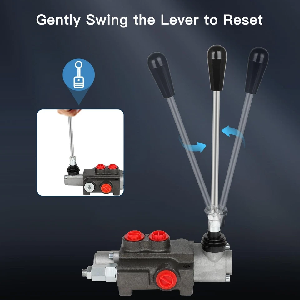 Hydraulic Directional Control Valve 1 Spool 11 GPM Tractor Loader with/ Joystick - Image 4 of 4