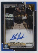 2024 Bowman Chrome Prospect Mega Box Blue Refractor /150 Dillon Head Auto 1di2