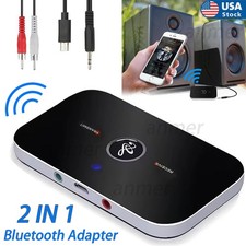 Bluetooth 5.0 Transmitter Receiver Wireless Audio 3.5mm Jack Aux Adapter 2 IN 1