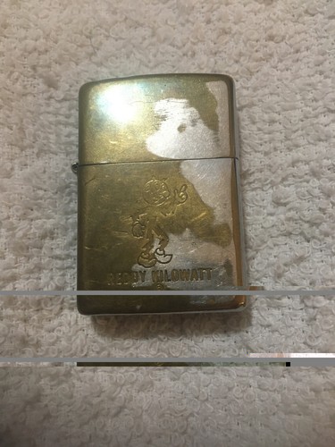 Vintage Americana Reddy Kilowatt Zippo Lighter 1971 With Original Insert